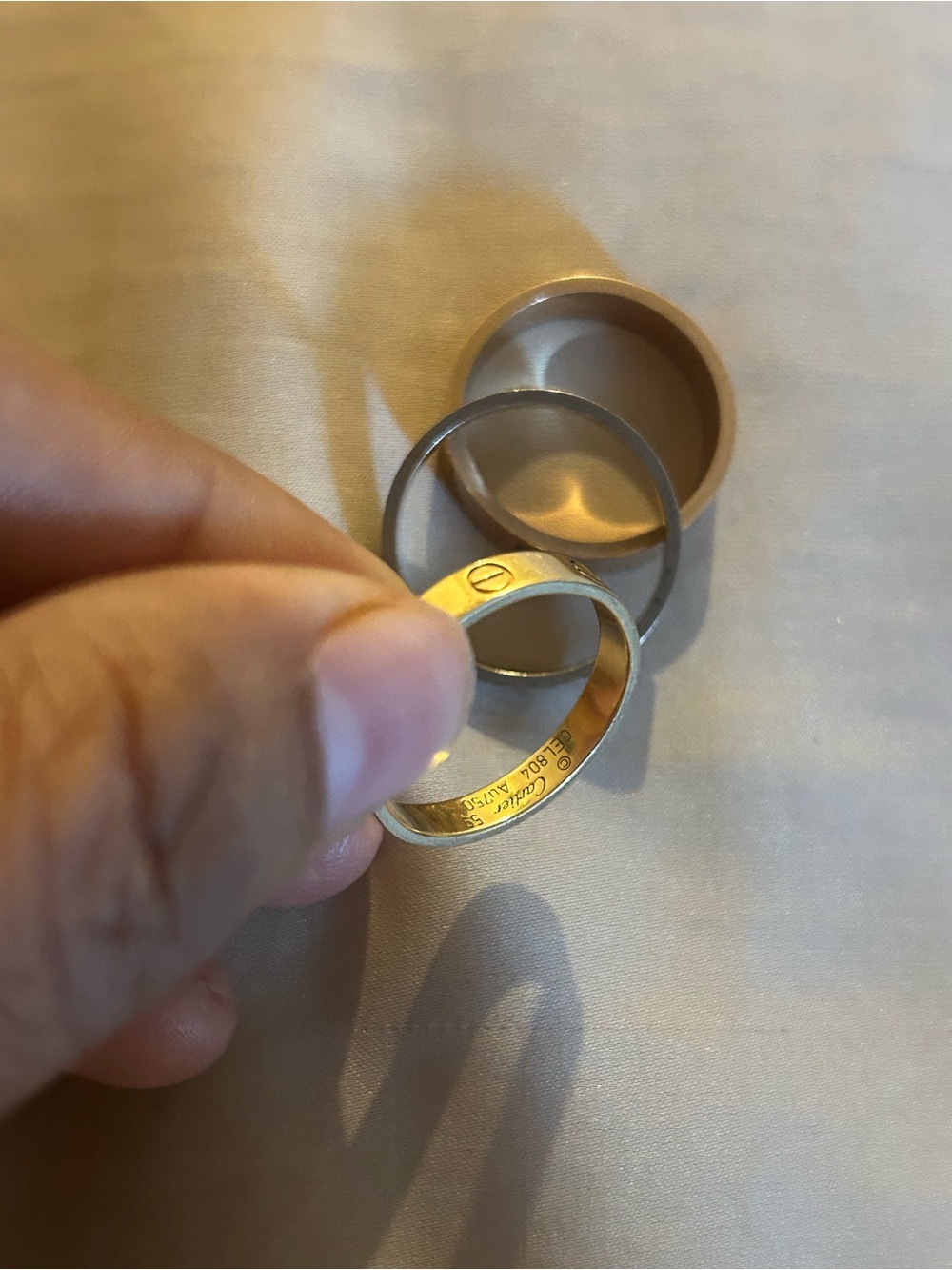Cartier wedding band yellow gold